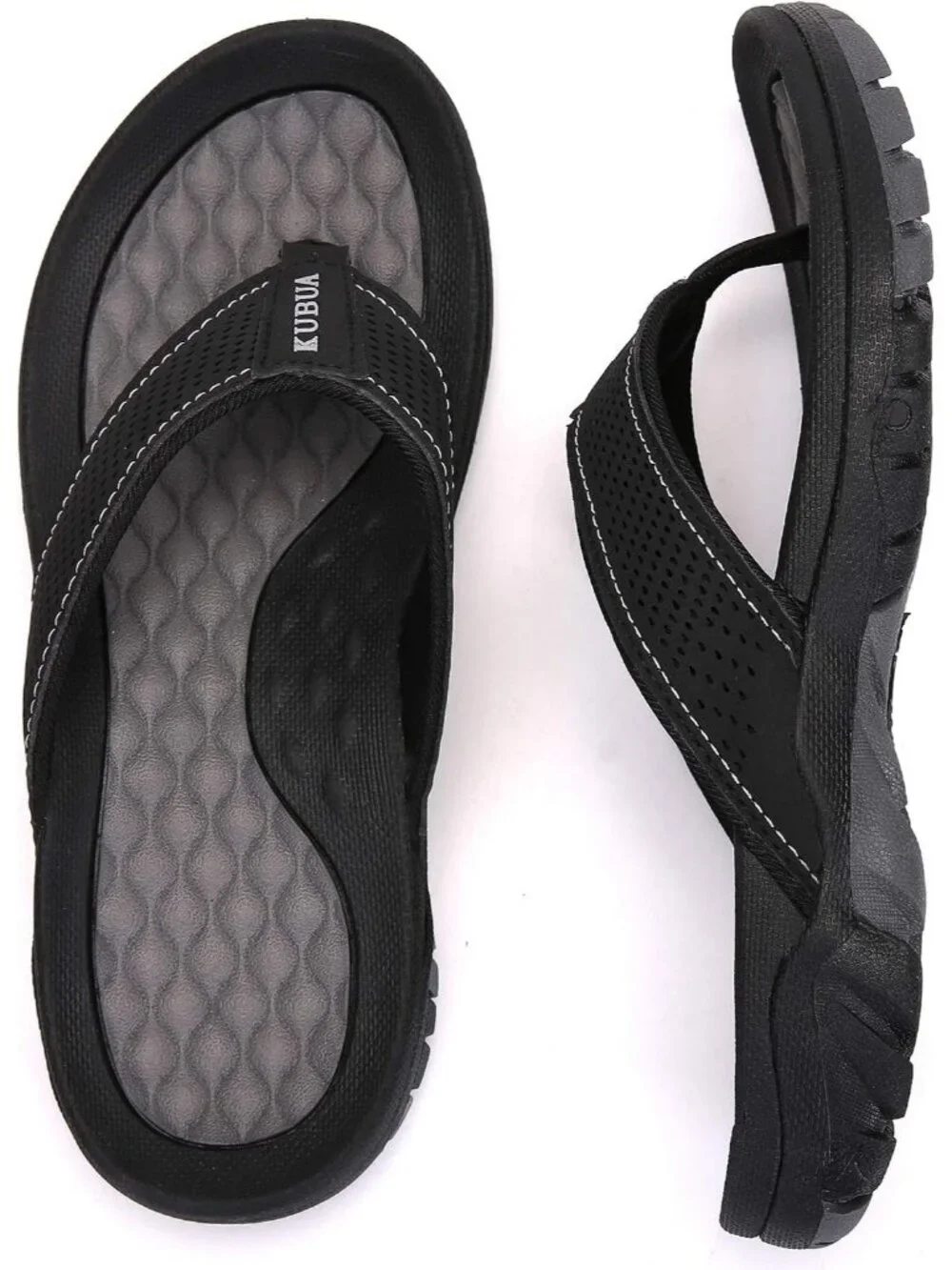 Men's Black Beach Flip-Flops Water Casual Outdoor Athletic Thong Sandal Slipper